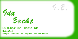 ida becht business card